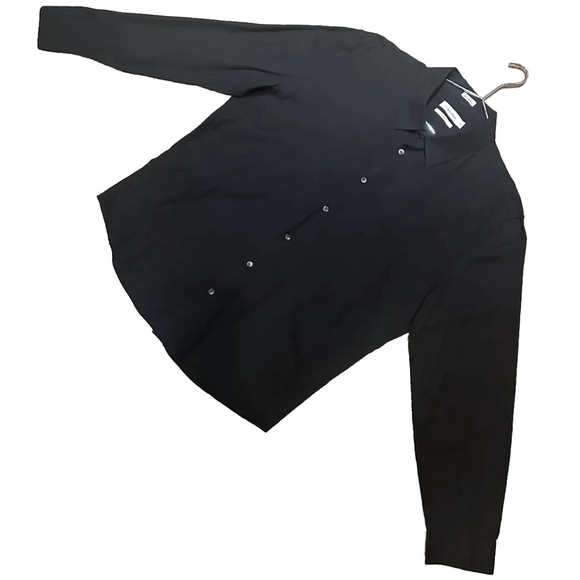 Calvin Klein®️Slim-Fit 2XL Button Up Black Casual Formal Long Sleeve Dress Shirt - Picture 2 of 8